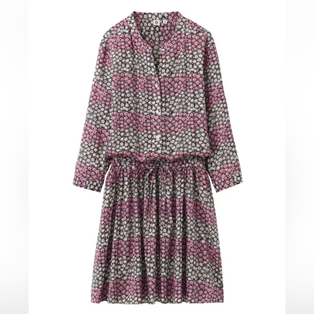 Celia Birtwell X Uniqlo Ditsy Floral Long Sleeve Mini Dress